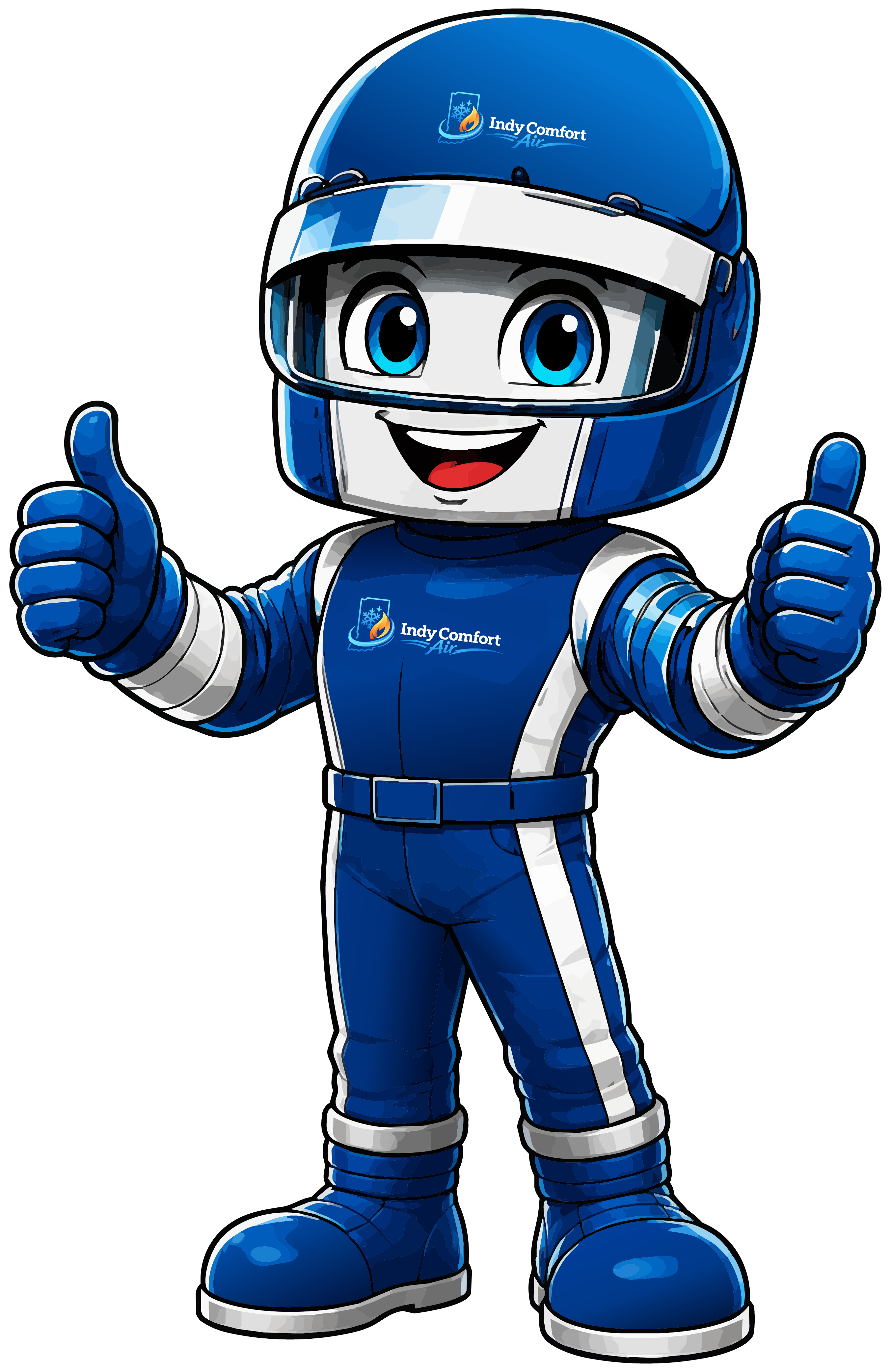 Indy Comfort Air racing mascot